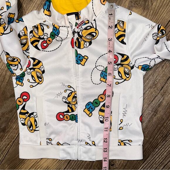 Coogi Y2K Baby Bee Multicolor Logo Bee Pattern Full Zip Jacket Size 18M - Picture 14 of 16